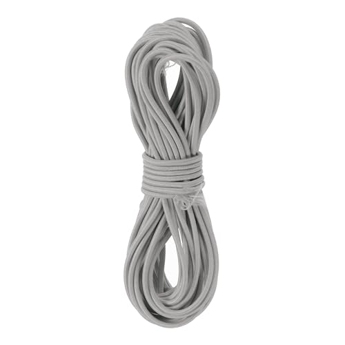 Rebower Elastisches Seil Stretch-Schnur-Schweres Seil 2,8 mm 11 Yards Langes Gummiseil [für Nähen, Camping, DIY Handwerk, Perlenkettenherstellung, Outdoor] - Grau von Rebower