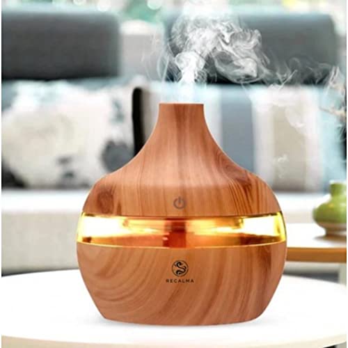 Recalma 300ml Aroma Diffusor für Duftöl, Aromatherapie, Ultraschall-Luftbefeuchter, Ölverdampfer, 7 Farben integrierte LED-Beleuchtung, BPA frei für Schlafzimmer, Büro oder Spa, verbessert raumduft Recalma 300ml Aroma Diffusor für Duftöl, Aromatherapie, Ultraschall-Luftbefeuchter, Ölverdampfer, 7 Farben integrierte LED-Beleuchtung, BPA frei für Schlafzimmer, Büro oder Spa, verbessert raumduft von Recalma