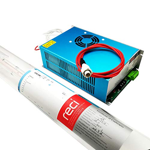 Reci CO2 Laser Tube 100W (Peak 130W) 1400mm W4 / S4 und DY20 Power spply Für Lasergravur & Schneideversicherung & Air Express von Reci