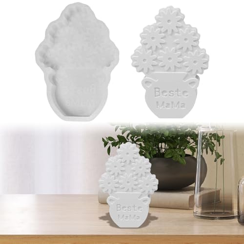 2 Stück Silikonformen Gießformen Häuser, Mini Silikonform Häuser, Silikonform Haus, Mini Häuser Giessformen, Gießform Häuser, für DIY Deko (Muttertagshau2) von Recitem