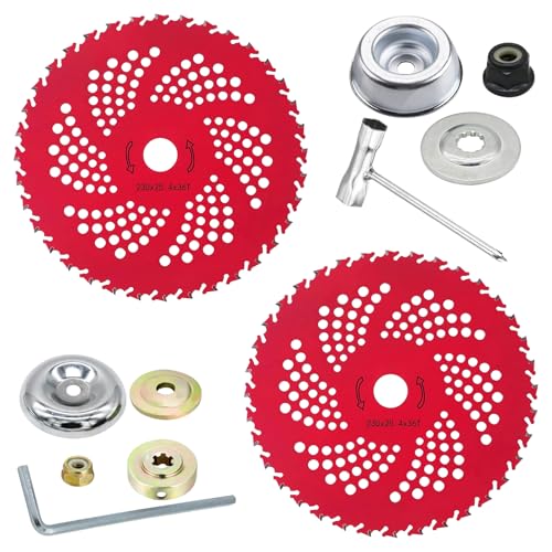 23 cm x 36 Zähne Hartmetall-Freischneiderklingen Unkrautentfernerklingen, Unkrautentfernerklinge für Freischneider, Trimmer, Unkrautentferner von Recitem