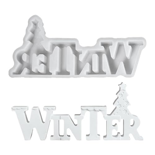 Recitem Silikon Gießform Winter DIY Geschenk Basteln Weihnachten Saisonale Ornament für Festliche Heimdekoration Mit 2 Größen (A) von Recitem