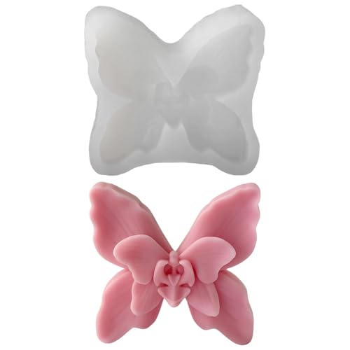 Recitem Silikon Schmetterling Gießform Für Kerzen Basteln Und Handarbeiten - Hitzebeständige Frühling Form Mit 3D-Details Aus Langlebigem Silikonmaterial (A) von Recitem