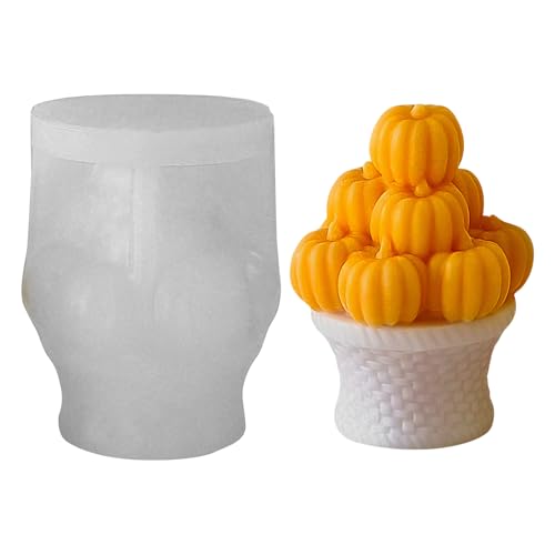 Recitem Silikonform Kürbis Halloween Gießformen Für Kerzenherstellung Und Herbstdekoration (A) von Recitem