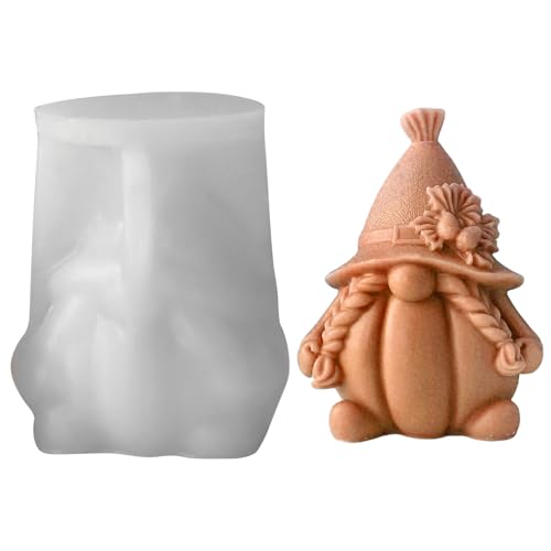 Recitem Silikonformen Weihnachten 3D Wichtel Kerzenformen Gießformen Zwerg Giessformen für Dekoration Basteln Geschenkideen (B) von Recitem