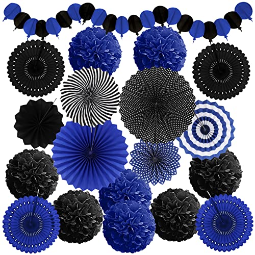 Recosis Marineblau Party Dekoration, Papier Pompoms Aufhängen Fächer Girlande für Fiesta Party Dekoration Taufe Mädchen Babydusche Party Hochzeit Geburtstag Festival Recosis Marineblau Party Dekoration, Papier Pompoms Aufhängen Fächer Girlande für Fiesta Party Dekoration Taufe Mädchen Babydusche Party Hochzeit Geburtstag Festival von Recosis