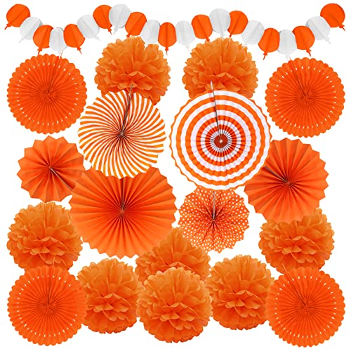 Recosis Orange Party Dekoration, Papier Pompoms Aufhängen Fächer Girlande für Fiesta Party Dekoration Halloween-Atmosphäre Hintergrund Party Hochzeit Geburtstag Festival Recosis Orange Party Dekoration, Papier Pompoms Aufhängen Fächer Girlande für Fiesta Party Dekoration Halloween-Atmosphäre Hintergrund Party Hochzeit Geburtstag Festival von Recosis