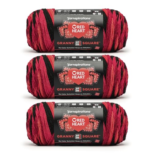 Red Heart All in One Granny Square Rubinrot, 3er-Pack mit 250 g Garn Red Heart All in One Granny Square Rubinrot, 3er-Pack mit 250 g Garn von Red Heart