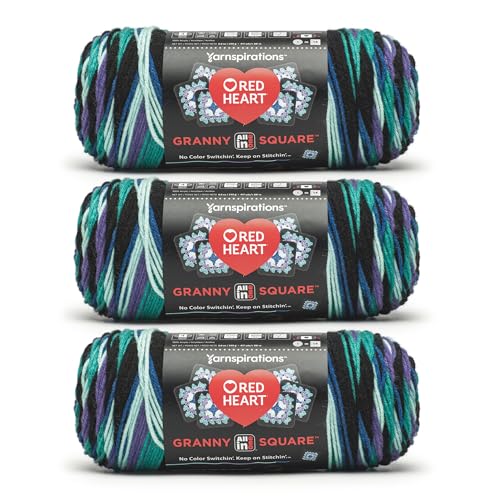 Red Heart All in One Granny Square Totally Teal 3 Pack mit 250 g Garn Red Heart All in One Granny Square Totally Teal 3 Pack mit 250 g Garn von Red Heart