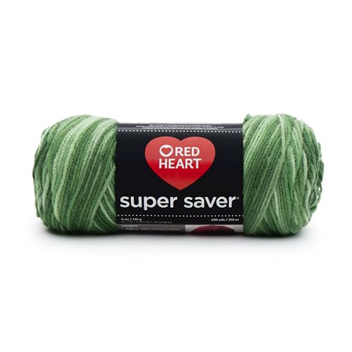 Red Heart 476516 Super Saver Yarn-Green Tones Weiches Baby-Step-Garn, Acryl, Grüntöne, 22.86 x 7.62 x 7.62 cm, 236 Meter von Red Heart