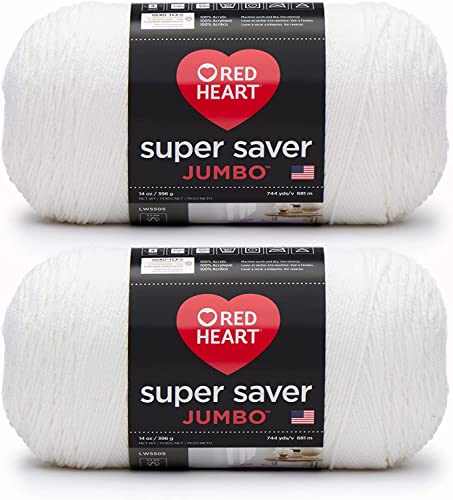 Red Heart E302C.0311P02 Super Saver Jumbo Garn, Acryl, Weiss/opulenter Garten, 2 Pack, 2 Count Red Heart E302C.0311P02 Super Saver Jumbo Garn, Acryl, Weiss/opulenter Garten, 2 Pack, 2 Count von Red Heart