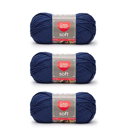 Red Heart Weiches Garn, 3er-Pack, Königsblau, 3 Stück Red Heart Weiches Garn, 3er-Pack, Königsblau, 3 Stück von Red Heart