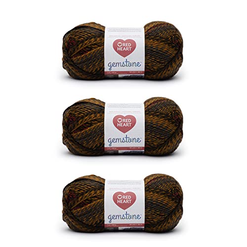 Red Heart E871.2345P03 Edelstein Garn, Acryl, Citrin, 3 Pack, 3 stück von Red Heart
