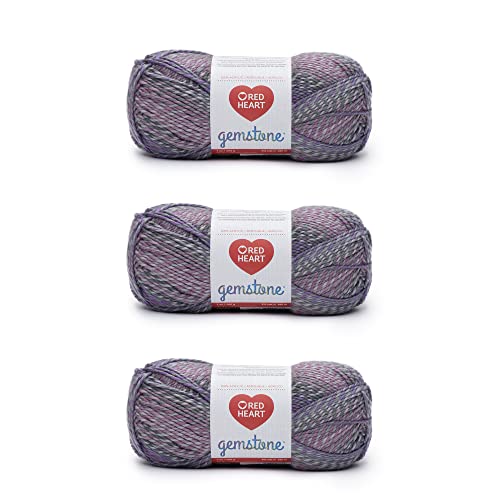 Red Heart E871.2356P03 Edelstein Garn, Acryl, Amethyst, 3 Pack, 3 Count von Red Heart