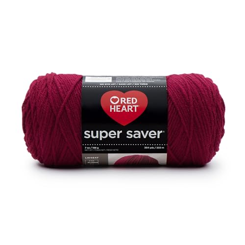 Red Heart Garn-Modell Super Saver. Feststoffe Massiv: Burgunderrot von Red Heart