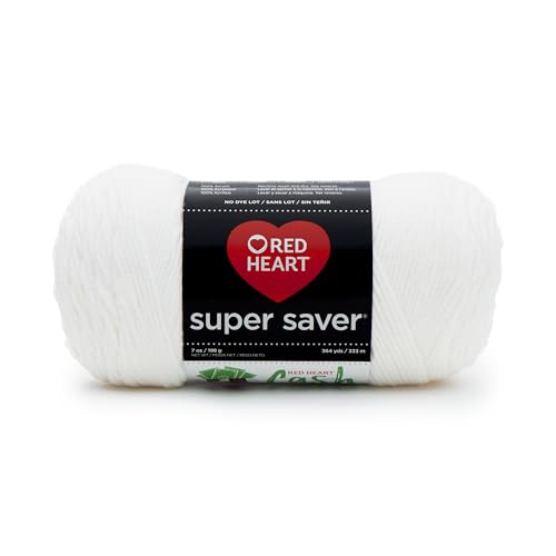 Red Heart Garn-Modell Super Saver. Feststoffe Massivweiß von Red Heart