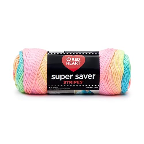 Red Heart Spargarn Super Saver Garn, Stripe, Acryl, Streifen - Retro, 22.86 x 7.62 x 7.62 cm, 215 von Red Heart