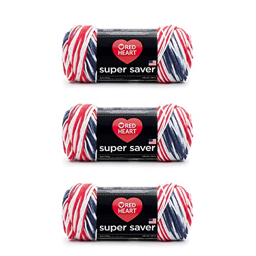 Red Heart Super Saver Garn, 3er-Pack, Americana 3 Stück Red Heart Super Saver Garn, 3er-Pack, Americana 3 Stück von Red Heart
