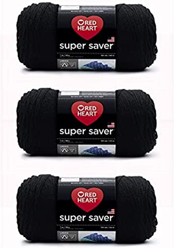 Red Heart Super Saver Garn, 3er-Pack, Anthrazit, 3 Stück von Red Heart