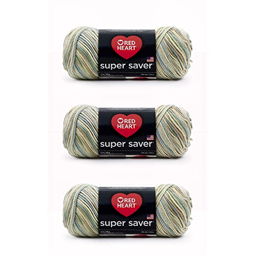 Red Heart Super Saver Garn, 3er-Pack, Aspen Print 3 Stück von Red Heart