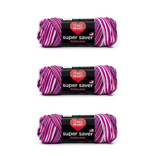 Red Heart Super Saver Garn, 3er-Pack, Beere Red Heart Super Saver Garn, 3er-Pack, Beere von Red Heart