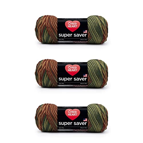 Red Heart Super Saver Garn, 3er-Pack, Fall 3 Stück Red Heart Super Saver Garn, 3er-Pack, Fall 3 Stück von Red Heart