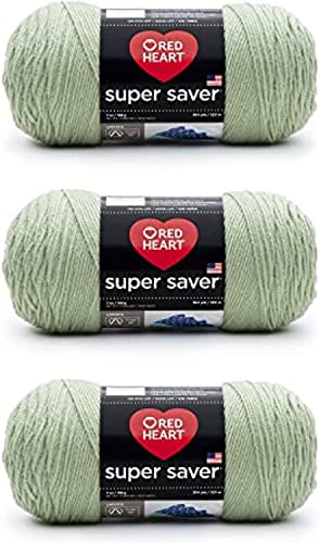 Red Heart Super Saver Garn, 3er-Pack, Frosty Green, 3 Stück von Red Heart