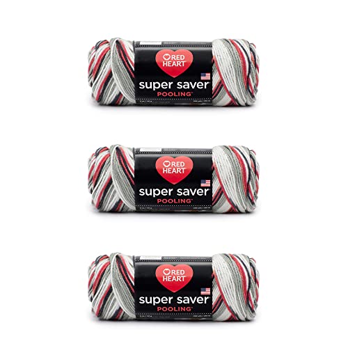 Red Heart Super Saver Haute Garn – 3 Stück 141 g – Acryl – 4 Medium (Kammgarn) – 230 Meter – Stricken/Häkeln von Red Heart