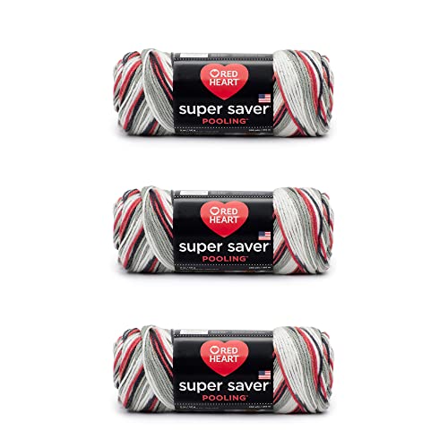 Red Heart Super Saver Haute Garn – 3 Stück 141 g – Acryl – 4 Medium (Kammgarn) – 230 Meter – Stricken/Häkeln von Red Heart