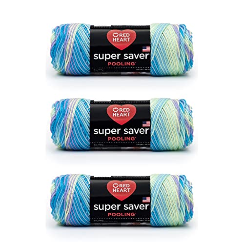 Red Heart Super Saver Garn, 3er-Pack, Stillwater 3 Stück von Red Heart