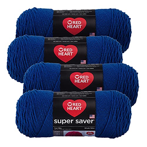 Red Heart Super Saver Garn (4er-Pack mit 200 g Knäueln) (Royal) von Red Heart