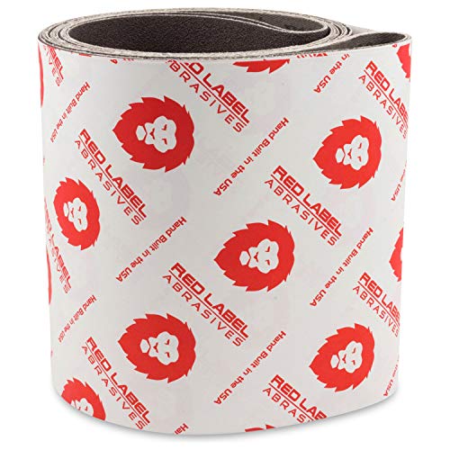 15,2 x 226,1 cm 80 Körnung Aluminiumoxid Mehrzweck Schleifbänder, 2 Stück von Red Label Abrasives von Red Label Abrasives