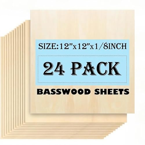 Lindenholzplatten, 0,3 x 30,5 x 30,5 cm, 3 mm Lindenholz zum Laserschneiden und Gravieren, unlackierte Holz-Lasergravurrohlinge für Holzhandwerksbedarf, Holzverbrennung, DIY-Ornamente und Lindenholzplatten, 0,3 x 30,5 x 30,5 cm, 3 mm Lindenholz zum Laserschneiden und Gravieren, unlackierte Holz-Lasergravurrohlinge für Holzhandwerksbedarf, Holzverbrennung, DIY-Ornamente und von RedFinches
