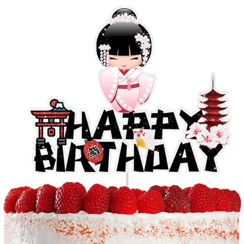 Japanische Kuchendekorationen für Jungen und Mädchen, Geburtstagspartys, Anime-Themen-Dekor, perfekt für jede Feier mit japanischen Elementen, Partyzubehör von RedLeLe