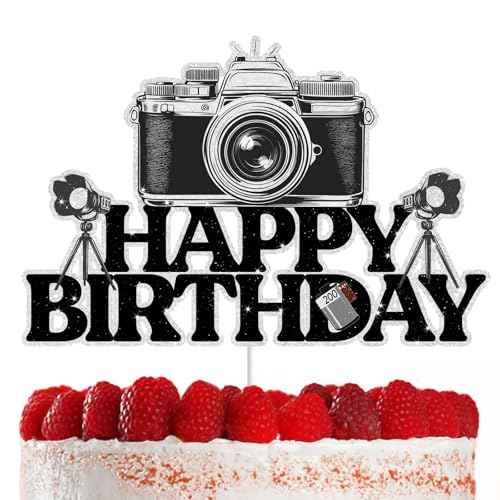 Kamera-Kuchendekorationen für Fotografen, Geburtstagsfeiern, Fotografie-Enthusiasten, kreative Fotografie-Thema, Kuchendekoration, einzigartiges Design, ideal für Fotografie-Events und Feiern von RedLeLe