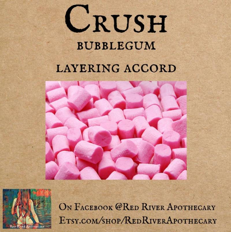 Crush Parfümöl, Indie Parfüm, Bubblegum Layering Accord, Sweet, Gourmand von RedRiverApothecary