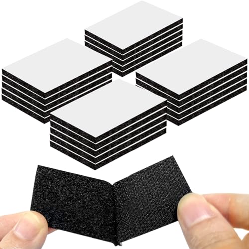 Redamancy 20 Stück Schaumstoff Klebepads, Selbstklebendes Klettband, Rechteck Klettverschluss Selbstklebend, Klebepads Doppelseitig Extra Stark für Zuhause, Büro, Auto, Schule (schwarz, 30mm x 50 mm) Redamancy 20 Stück Schaumstoff Klebepads, Selbstklebendes Klettband, Rechteck Klettverschluss Selbstklebend, Klebepads Doppelseitig Extra Stark für Zuhause, Büro, Auto, Schule (schwarz, 30mm x 50 mm) von Redamancy