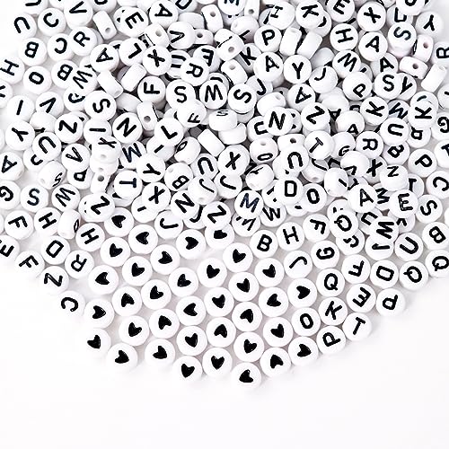 Redamancy 400 Stück Buchstabenperlen, 7mm Buchstaben Perlen Set, Perlen Buchstaben, A - Z Buchstabenperlen zum Auffädeln,für DIY Armbänder Schmuck Redamancy 400 Stück Buchstabenperlen, 7mm Buchstaben Perlen Set, Perlen Buchstaben, A - Z Buchstabenperlen zum Auffädeln,für DIY Armbänder Schmuck von Redamancy