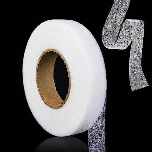 Redamancy 64 m Saumband zum Aufbügeln, Breite 20mm, Klebeband zum Aufbügeln, Selbstklebendes Bügelband zum Reparieren von Stoff, Vorhang, Gardinen, Hosen, Kleidung, Jeans von Redamancy