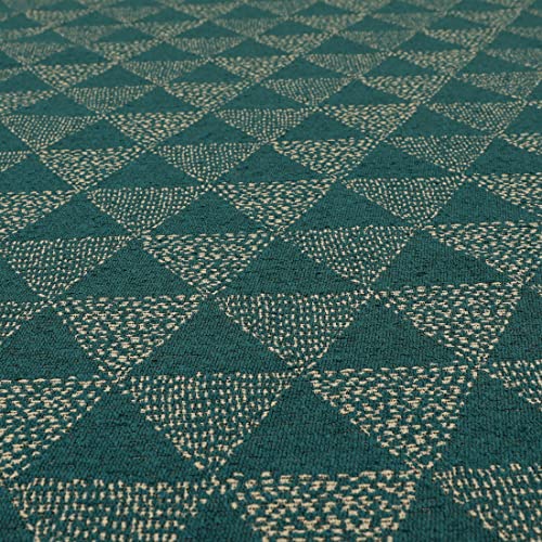 Polsterstoff mit geometrischem Muster, weich, hochwertig, gewebt, modernes Dreieck, 10 x 8 cm, Blaugrün von Redbrick Mill Fabrics