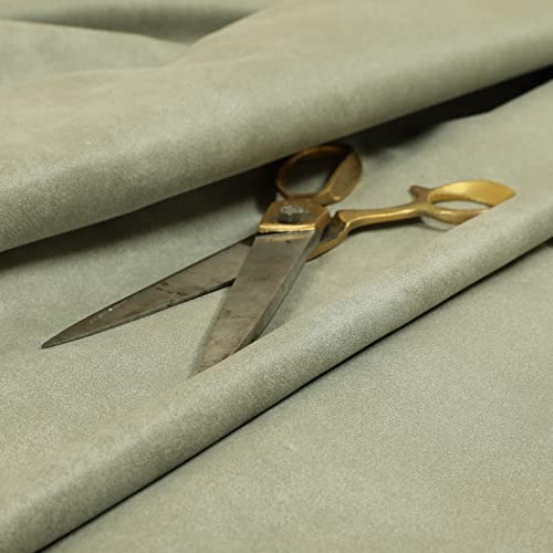 Redbrick Mill Fabrics Flammhemmender, weicher, hochwertiger und langlebiger Polsterstoff aus Wildlederimitat, Meterware, 135 cm Breite (Aqua, pro Meter) von Redbrick Mill Fabrics
