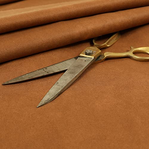 Redbrick Mill Fabrics Weicher, hochwertiger und strapazierfähiger Polsterstoff aus Kunstleder mit Wildleder-Haptik (hellbraun, Probe 10 cm x 8 cm) von Redbrick Mill Fabrics