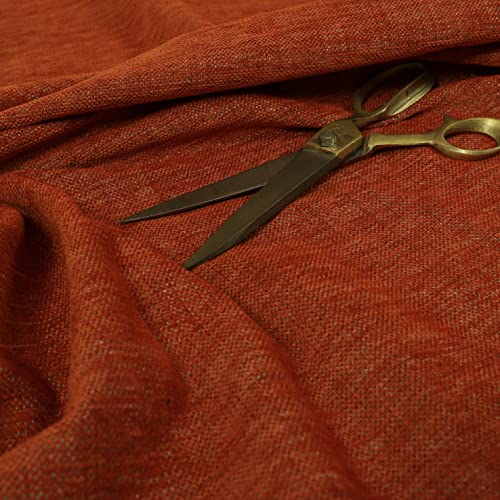 Redbrick Mill Fabrics Weicher, plüschiger Chenille-Stoff in Orange, perfekt für Sofas, Vorhänge, Polsterstoffe (Meterware) von Redbrick Mill Fabrics