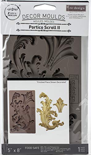 Redesign With Prima 655350641153 Portico Scroll II Clay, Soap Making Molds,Pottery & Modeling Clays, 5"x8"x8mm von PRIMA MARKETING INC
