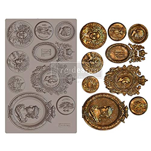 Redesign With Prima Redesign Decor Moulds Ancient Findings-5"x8"x8mm Crafting Resin Molds for air Dry Clay DIY Projects Funiture Dresser, Chocolate,Cake,Candy,Backery,Soap,Polymer Clay,hot Glue von PRIMA MARKETING INC