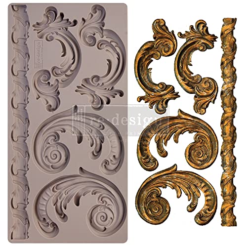 Redesign With Prima 655350654603 Lilian Scrolls Clay, Soap Making Molds,Pottery & Modeling Clays, Silikon, 5"x10"x8mm Redesign With Prima 655350654603 Lilian Scrolls Clay, Soap Making Molds,Pottery & Modeling Clays, Silikon, 5"x10"x8mm von Redesign with Prima