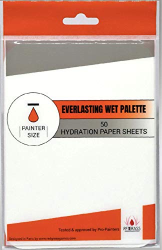 50 Hydration Paper Sheets for Everlasting Wet Palette Painter - Hydration Paper for Miniature Painting von Redgrassgames