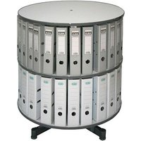 reef Ordnerdrehsäule hellgrau bis zu 48 Ordner, Etagen einzeln drehbar, H: 84,0 cm reef Ordnerdrehsäule hellgrau bis zu 48 Ordner, Etagen einzeln drehbar, H: 84,0 cm von Reef