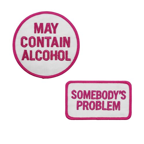 7,6 cm Hot Pink Funny Meme Embroidered Iron On Patches for Women Somee's Problem von ReelFun