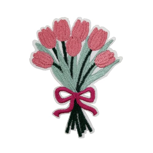 7,6 cm Tulpenstrauß, bestickt, zum Aufbügeln 7,6 cm Tulpenstrauß, bestickt, zum Aufbügeln von ReelFun